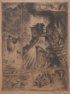 Overfarten, ca. 1880. af Felix Hilaire Buhot