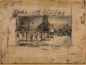 Midnatsmessen af Felix Hilaire Buhot