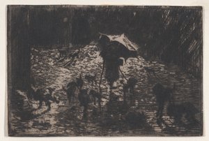 The Night Prowlers Les Noctambules, 1865-98. af Felix Hilaire Buhot