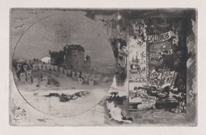Uglens Château, 1867-98. af Felix Hilaire Buhot