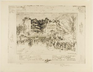 Place des Martyrs og Jailhouse Tavern af Felix Hilaire Buhot