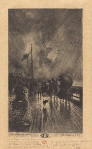 En landgang i England af Felix Hilaire Buhot