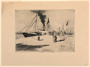Kastet mod Trouville af Felix Hilaire Buhot