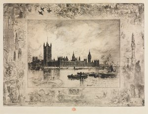 Westminster Place af Felix Hilaire Buhot