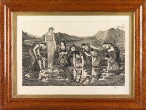 The Mirror of Venus (streggravering på vellum) af Felix Jasinski