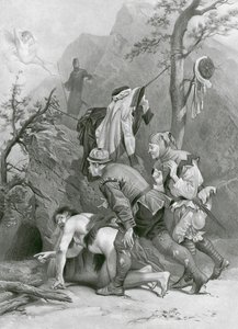 Stormen. Akt IV, scene I (kobberstik) af Felix Octavius Carr (after) Darley