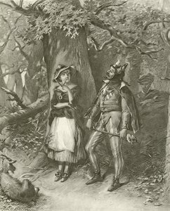 Som du kan lide det. Akt III, Scene III (dybtryk) af Felix Octavius Carr Darley