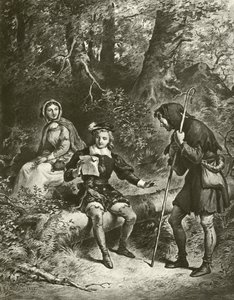Som du kan lide det. Akt IV - Scene III (dybtryk) af Felix Octavius Carr Darley