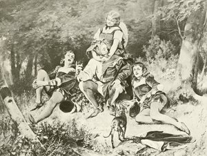 Som du kan lide det. Akt V, Scene III (dybtryk) af Felix Octavius Carr Darley