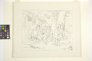 Illustrationer af Rip Van Winkle, plade 3 (litografi) af Felix Octavius Carr Darley