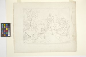 Illustrationer af legenden om Sleepy Hollow, plade 5 (litografi) af Felix Octavius Carr Darley