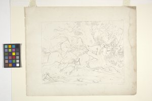 Illustrationer af legenden om Sleepy Hollow, plade 6 (litografi) af Felix Octavius Carr Darley