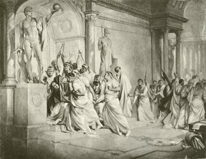 Julius Cæsar. Akt III - Scene I (dybtryk) af Felix Octavius Carr Darley