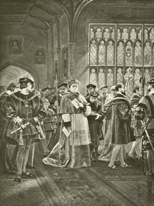Kong Henrik VIII. Akt I, Scene I (dybtryk) af Felix Octavius Carr Darley