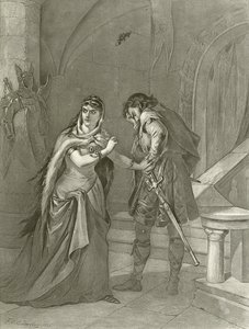 Macbeth. Akt II, Scene II (dybtryk) af Felix Octavius Carr Darley