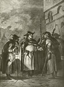Meget ståhej om ingenting. Akt III, Scene III (dybtryk) af Felix Octavius Carr Darley