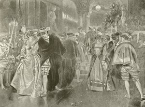 Meget ståhej om ingenting. Akt II, Scene I (dybtryk) af Felix Octavius Carr Darley