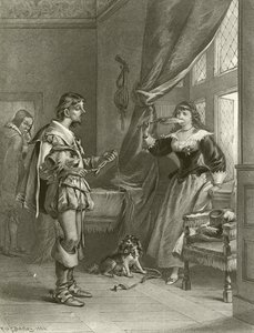 De glade koner fra Windsor. Akt III, Scene IV (dybtryk) af Felix Octavius Carr Darley