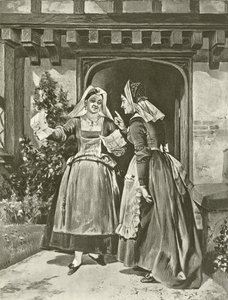 De glade koner fra Windsor. Akt II, Scene I (dybtryk) af Felix Octavius Carr Darley