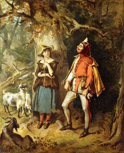 Touchstone og Audrey, 1886 af Felix Octavius Carr Darley