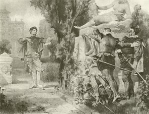 Tolvte nat. Akt I, Scene V (dybtryk) af Felix Octavius Carr Darley