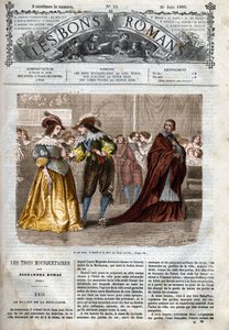 Romersk føljeton: "De tre musketerer" af Alexandre Dumas (1802-1870) Illustration af kapitel XXII i "De gode romaner" af Felix Philippoteaux