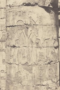 Karnak (Theben), Palads--Hypostyle Hall---Central Columnade--Decoration of a Fut,1853 (foto) af Félix Teynard