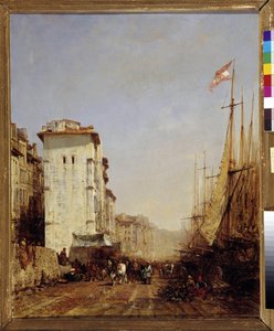 Havnehavn i Marseille af Félix Ziem