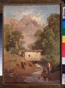 Paysage de Crimeae (Krimlandskab) - Peinture de Fyodor Vasilyev (Feodor Alexandrovich, Fyodor Alexandrovitch Vassiliev (1850-1873), huile sur toile