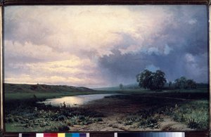 Prairies inondees (oversvømmet eng) - Peinture de Fyodor Alexandrovich Vasilyev (Feodor Alexandrovich, Fiodor Alexandrovitch Vassiliev) (1850-1873), huile sur toile