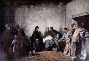 The Mount of Piety - fra maleriet af Heilbuth - i "" Le Petite Journal"" december 1895 af Ferdinand (after) Heilbuth
