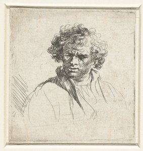Buste af mand med forvredet ansigt af Ferdinand Bol (possibly)