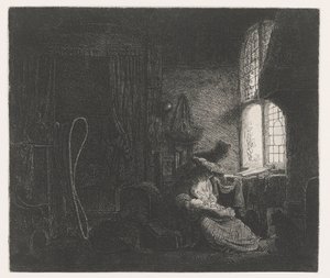 (Den Hellige) Familie i et værelse af Ferdinand Bol