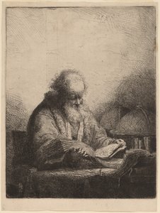En gammel mand læser af Ferdinand Bol