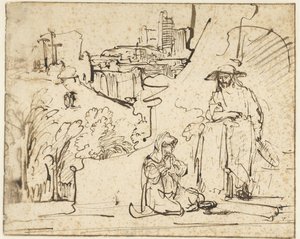 Kristus viser sig for Maria Magdalene som gartner (Noli me tangere) af Ferdinand Bol