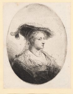 Ung kvinde med hat af Ferdinand Bol