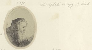Oude mand sætter baard Samling af 85 originale tryk (serietitel) af Ferdinand Bol