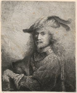 Portræt af en officer (muligvis kunstnerens selvportræt?) af Ferdinand Bol