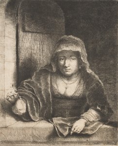 Kvinde med en pære, 1600-tallet. af Ferdinand Bol