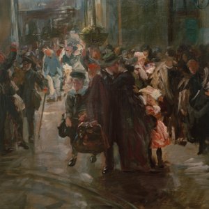 På togstationen