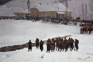 Bourbaki Panorama af Ferdinand & Castres Edouard (1838-1902) Hodler