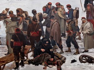 Bourbaki Panorama af Ferdinand & Castres Edouard (1838-1902) Hodler