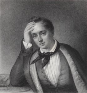 Portræt af digteren Yevgeny Abramovich Baratynsky 1800-1844, 1830