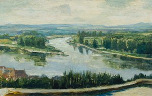 Sammenløbet af Vltava og Elben af Ferdinand Engelmuller