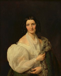 Barbara von Schickh, som brud til Wolfgang Ritter von Manner af Ferdinand Georg Waldmüller