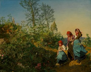 Kirkegang om foråret af Ferdinand Georg Waldmüller