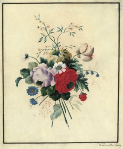 Roser, tulipaner, margueritter af Ferdinand Georg Waldmüller