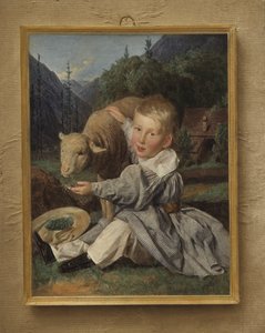 Portræt af Gustav von Arthaber som barn af Ferdinand Georg Waldmuller