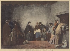 Le Mont-de-Piete (Pawnbrokers Shop) af Ferdinand Heilbuth