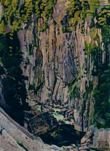 Aare Gorge af Ferdinand Hodler